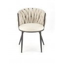 Стул HALMAR K516 светло-бежевый/черный